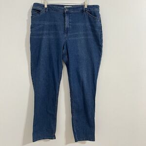 J. Jill Denim Tried & True Fit Jeans Size 18 Blue Straight Leg Medium Wash Basic